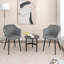 44cm H Polyester Blend Upholstered Metal Armchair-93548321