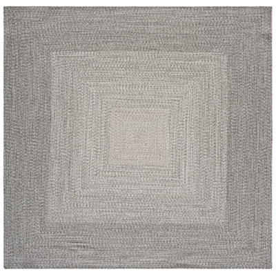 Tapis gris foncé / gris clair tissé à la main Trogdon