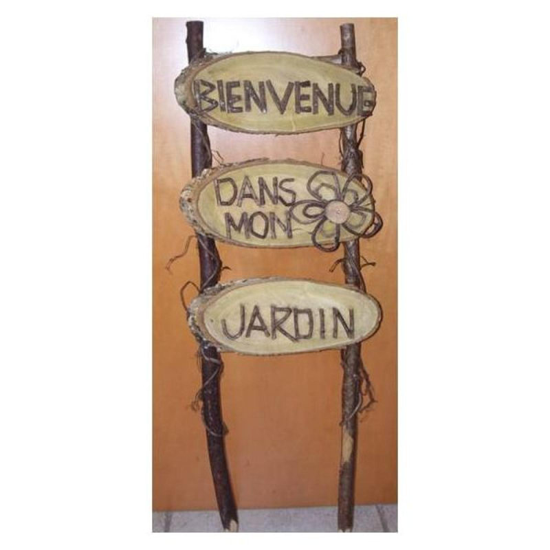 Panneau de bienvenue «Bienvenue dans mon jardin»