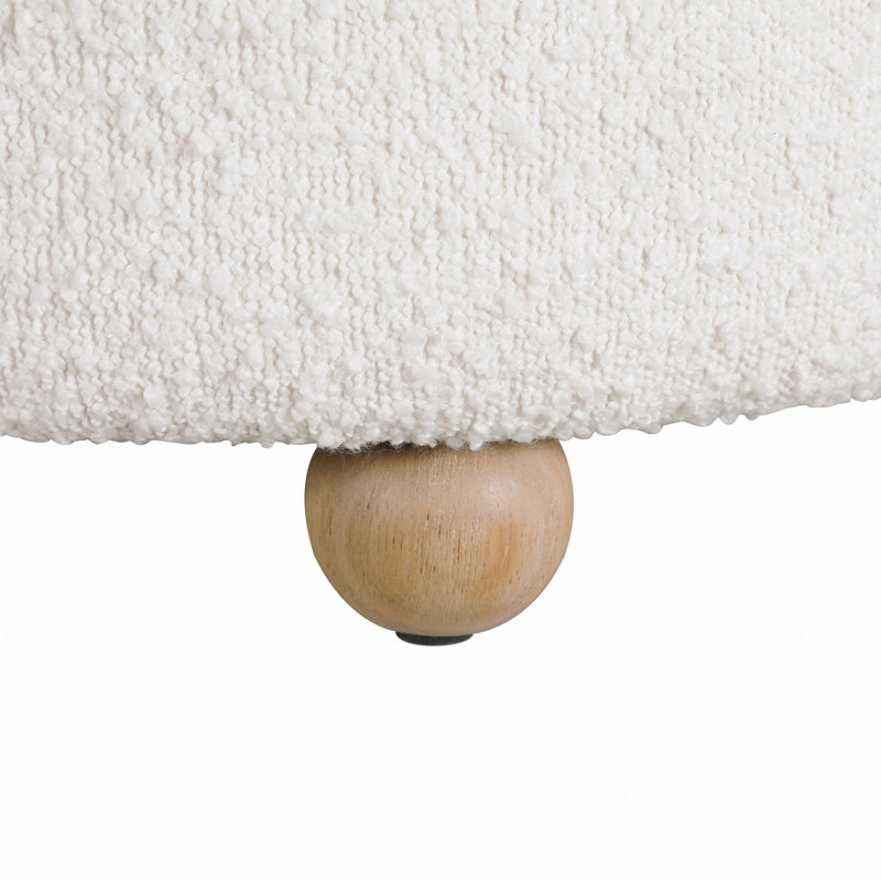Fauteuil pivotant avec repose-pieds Noa, Blanc