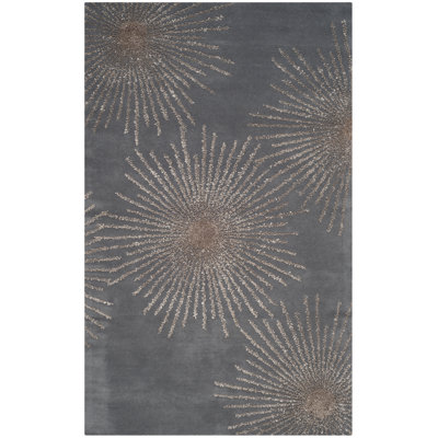 Amier Hand Tufted Wool And Viscose Abstract Rug