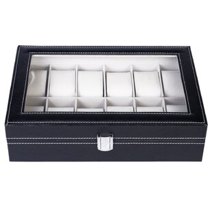 Watch Box for Men-12 Slot Luxury Carbon Fiber Design Display Case, Large  Holder.