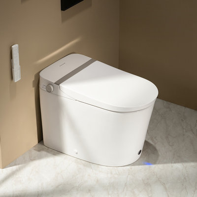 Toilette à bidet intelligente Casta Diva® pour toute la famille, capteur pleine surface pour enfants et adultes, bouclier en mousse, chasse puissante avec réservoir et pompe intégrés, siège chauffant, confort quatre saisons, fermeture lente