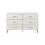 Commode blanche, champagne et or Myles