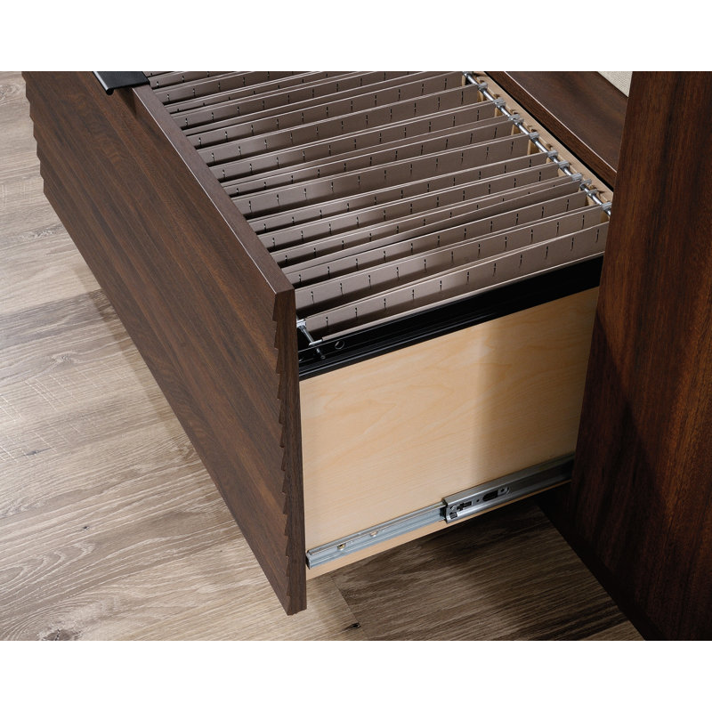 Englewood Spiced Mahogany Lateral File Credenza with Adjustable Shelf