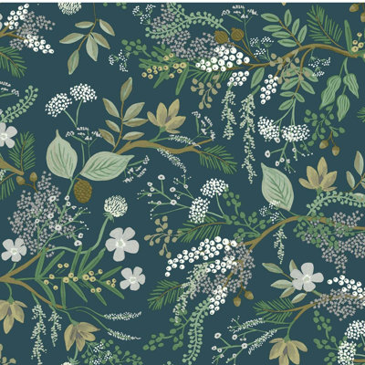 Rifle Paper Co. Juniper Forest 20' L x 27" W Peel and Stick Wallpaper