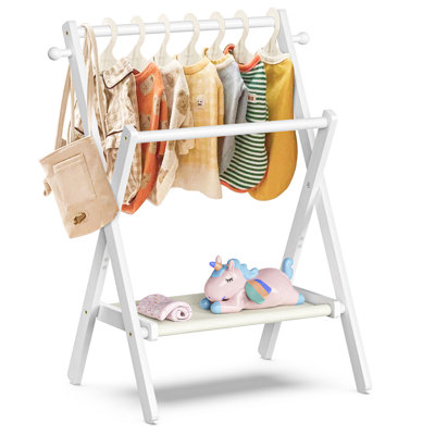 Marsilio 20.66''W Baby Clothing Rack with Double Rods, Baby Shower Rack