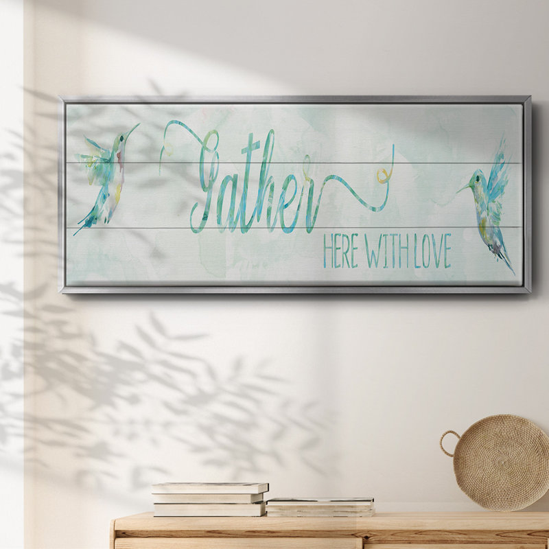 «Gather Here», toile encadrée, H 24 po x l 60 po