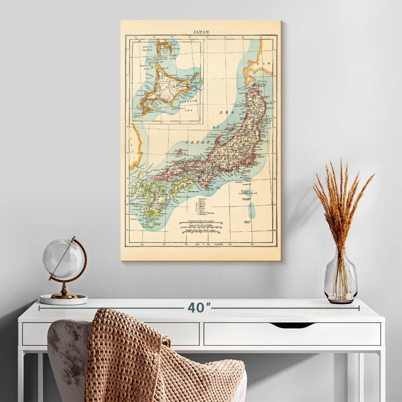 Aliaz Map Of Japan, 30" H x 20" W