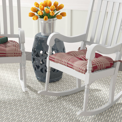 Coussin de chaise à carreaux