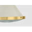 Highclere Flush Mount in Aged Brass and Off-White by Mark D. Sikes-1779793218-1779793246