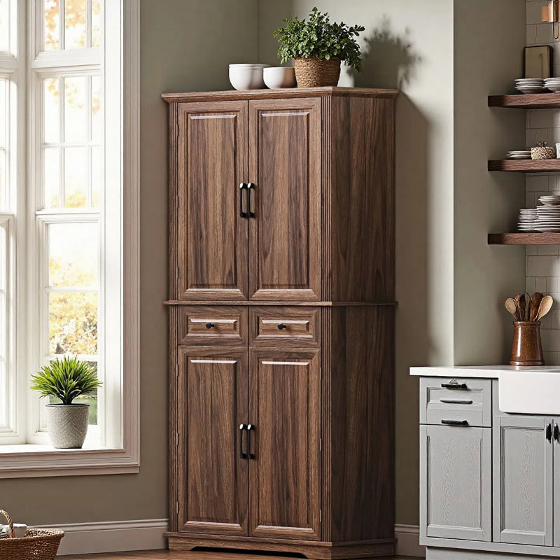Armoire de cuisine Farmhouse, Noyer