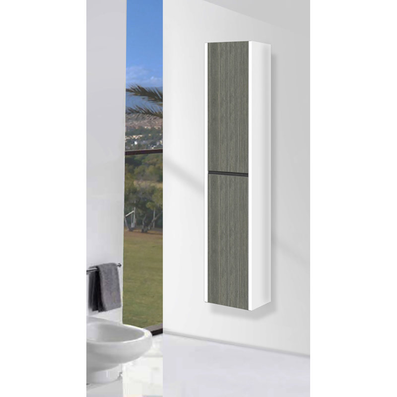 Linen Cabinet, Grey/White