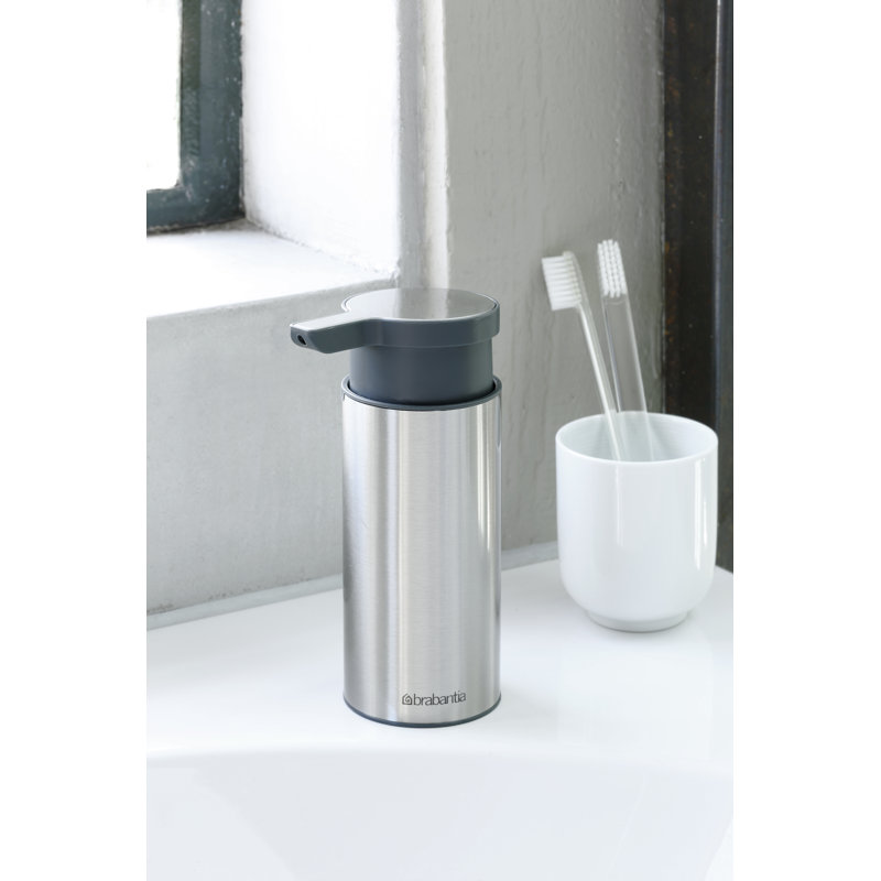 Distributeur de savon à profilé Brabantia, Acier inoxydable / gris