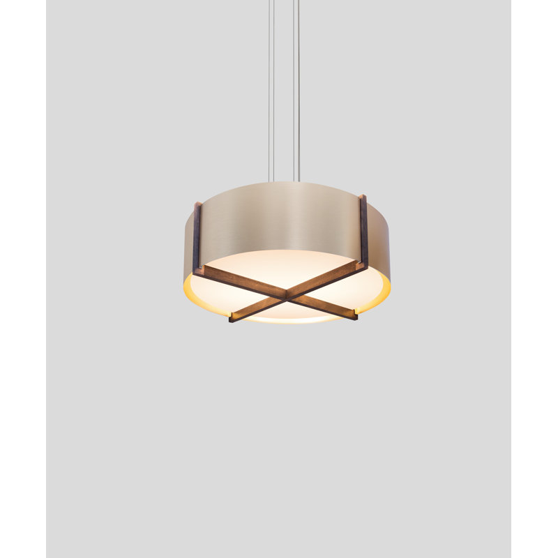Plura 4 - Light LED Pendant, Rose Gold, Walnut