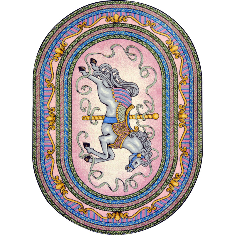 Tapis touffeté Carousel, Ovale 3 pi 10 po x 5 pi 4 po