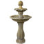 Fontaine solaire en polyrésine à 2 niveaux avec pile de secours Arcade-1061278048