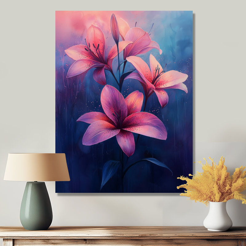 Katlin - salon d'art mural floral, 20" H x 12" W, Wrapped Canvas, Does Not Apply