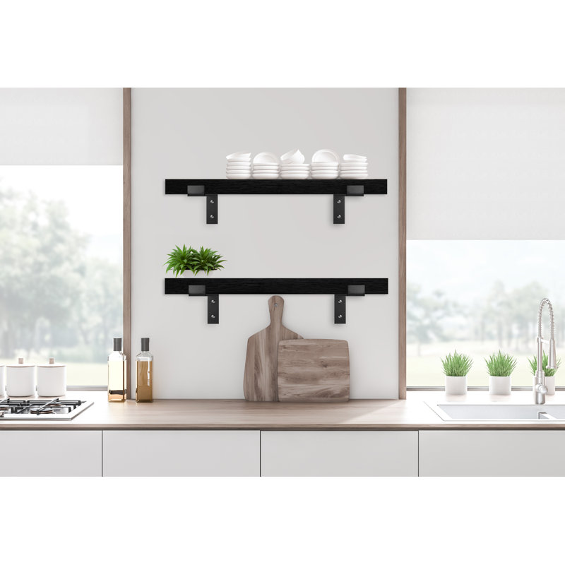 Étagère en chêne 2 pièces Emerald Lee, H 2 po x l 64 po x P 10 po