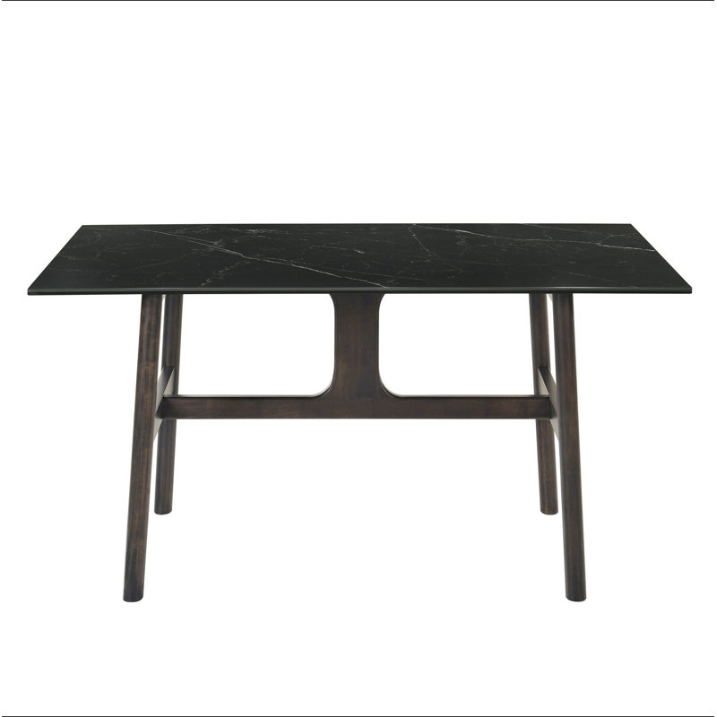 Destin Ceramic & Walnut Finish Dining Table