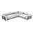 Bogumila Velvet L-Shaped Sectional Right Hand Facing