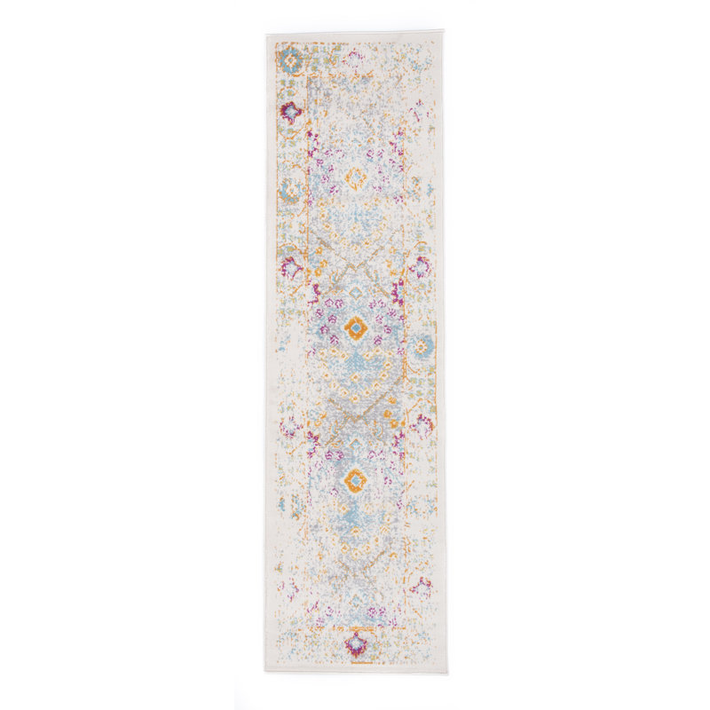 Azulejos Oriental Indoor Rug, Runner 2' x 7'