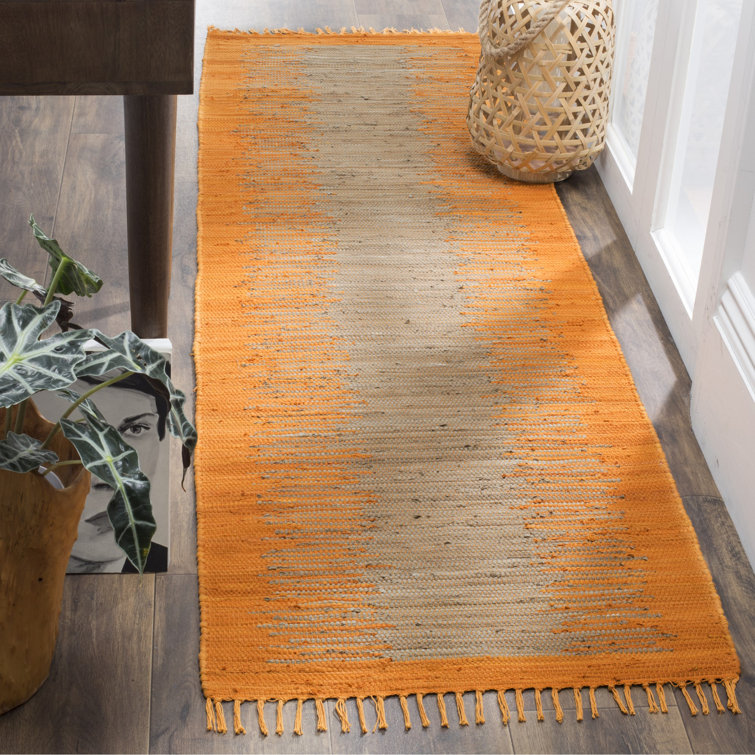 Annia Hand Woven Cotton Abstract Rug