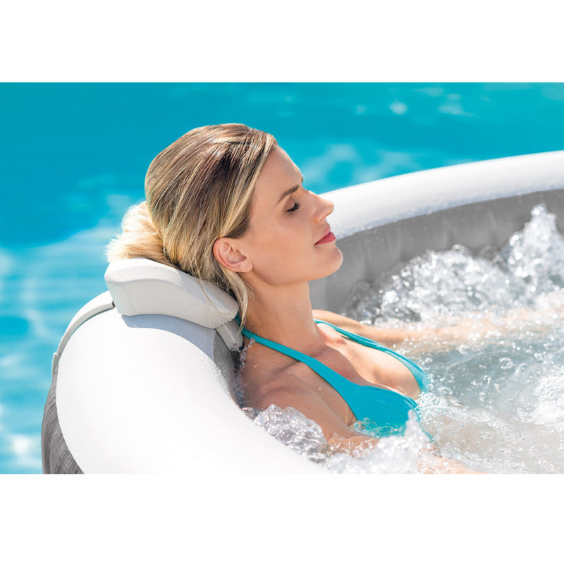 Intex 120 Volt 4 Person 140 - Jet Plastic Round Inflatable Hot Tub