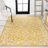 Debbe Vintage Filigree Textured Weave Yellow/Cream Indoor/Outdoor Rug-39487104