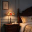 Tiffany-Style Rose and Butterfly Stained Glass Table Lamp, Multi-Coloured Decorative Bedside Lamp for Bedroom & Living Room, Bulb Not Included