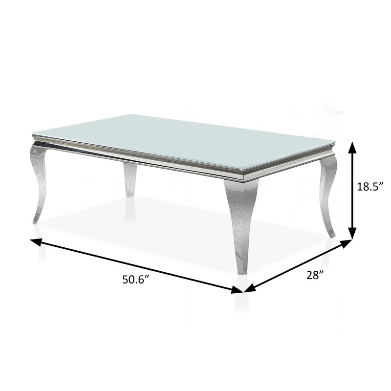 Table basse l 50,6 po, blanc, Blanc