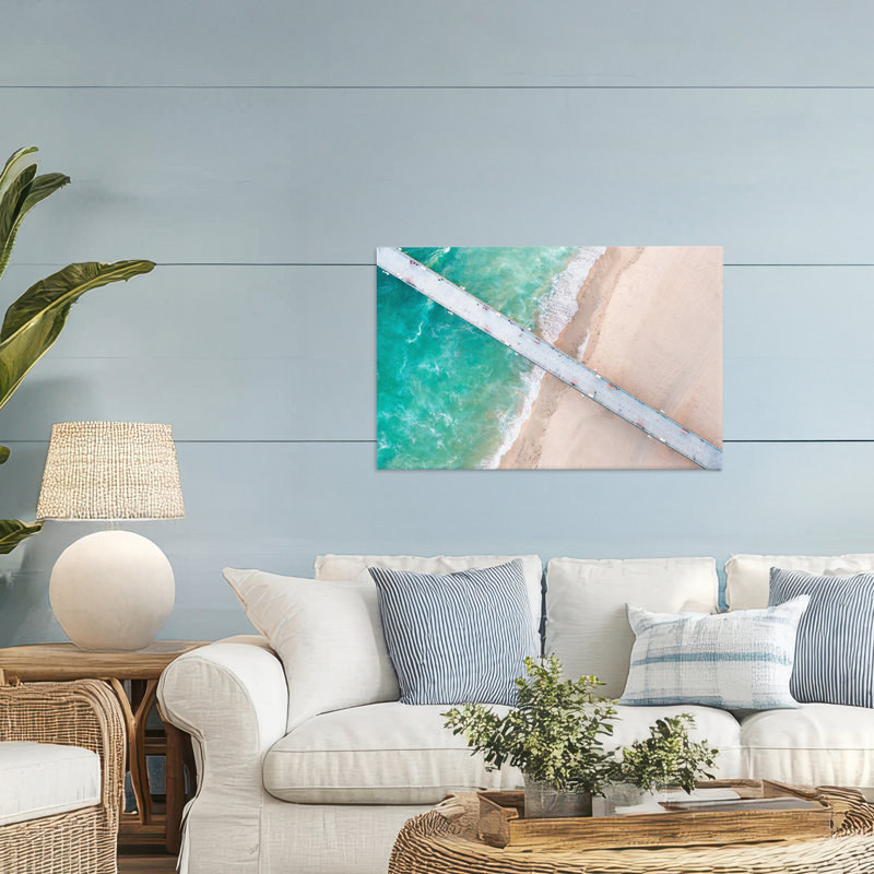 Toile vue sur la plage, vue de Jeff Poe, photographie, H 30 po x l 45 po