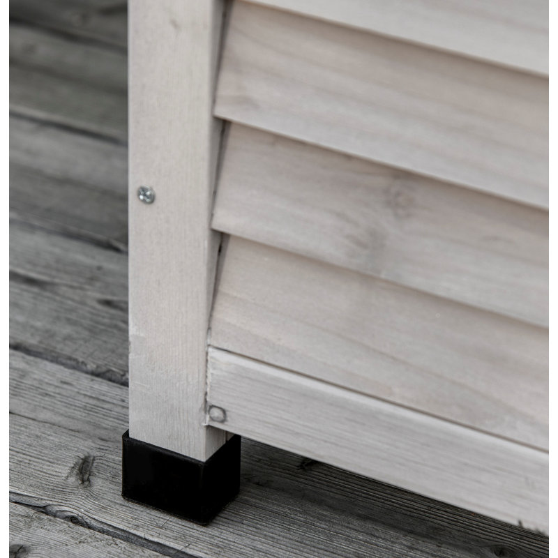 Boîte de rangement en bois pour l'extérieur Outsunny