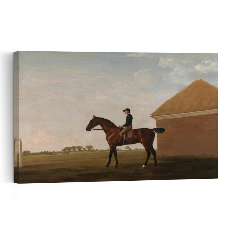 Turf With Jockey Newmarket Traditional Horse Architecture City Wall Art Print 1 Piece Wrapped Canvas Wall Art