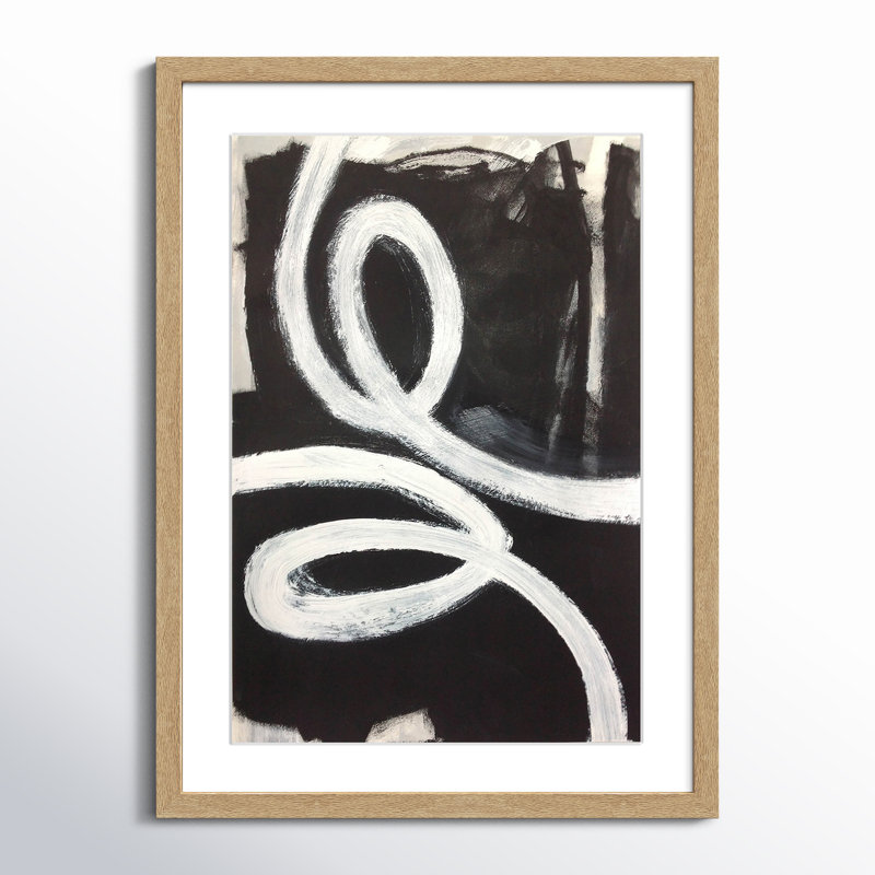 Swirly Swirls I by Casa Fine Arts, Natural Woodgrain Picture Framed, 23" H x 17" W x 0" D