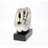 Allye Ceramic Swirl Abstract Decorative Silver Sculpture with Black Base