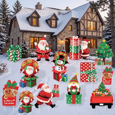 Piquets de Noël en plastique 14 pi
