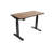 Skyscraper Electric Height Adjustable Standing Desk, Dual Motor and Digital Control with Memory, 60x24, Walnut Block Top with Black Frame-843439820