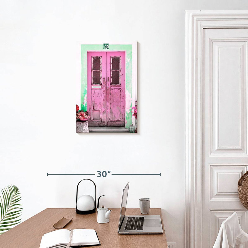 Old Pink Door, 24" H x 16" W