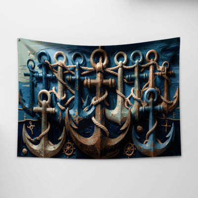 Tapisserie murale Nautical Anchor designs
