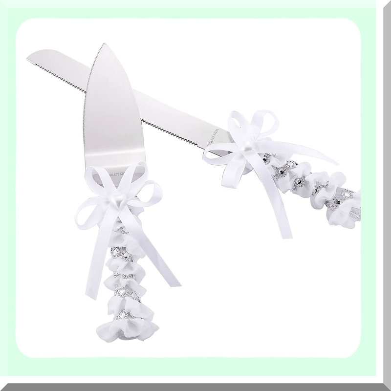 Elegant Wedding Cake Knife and Server Set for Special Occasions