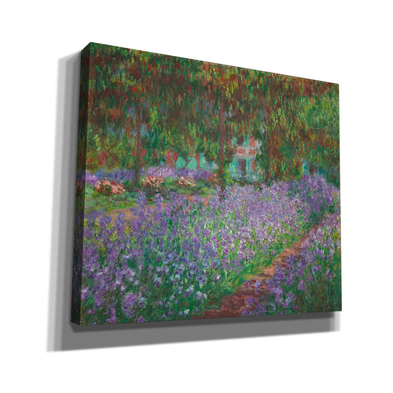 «The Artist's Garden at Giverny» par Claude Monet, art mural sur toile, H 26 po x l 30 po x P 1,5 po