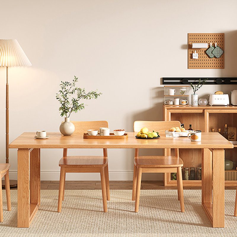 Mileda Cherry Solid Wood Dining Table, 31.5" W x 63" L