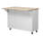 51" Fluted Kitchen Island With Drop Leaf, Rolling Farmhouse Kitchen Cart With Wheels, Internal Storage Rack & Towel Bar, White Ash-784703692