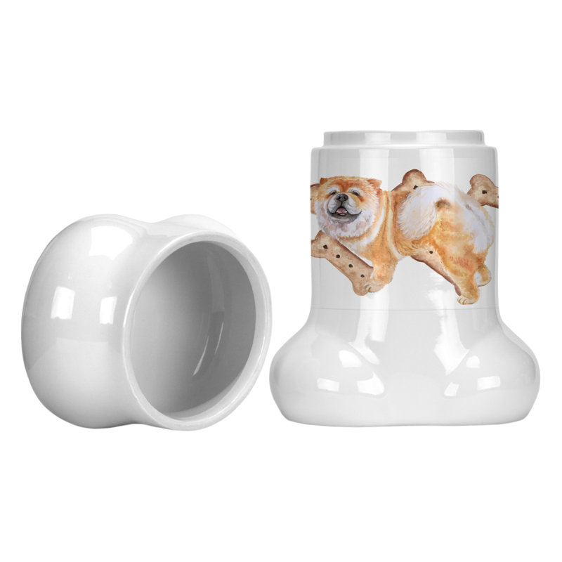 Pot à animaux en forme d’os chow chow