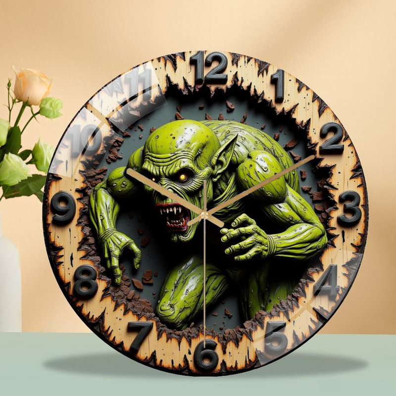 Horloge murale en verre 12 po Monster