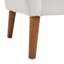 Chaise d'appoint à haut dossier 41 po, fauteuil en peluche rembourré en laine épaisse, fauteuil confortable avec pieds en bois de bouleau, blanc