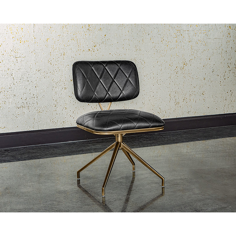 Virtu Swivel Dining Chair - Bravo Black