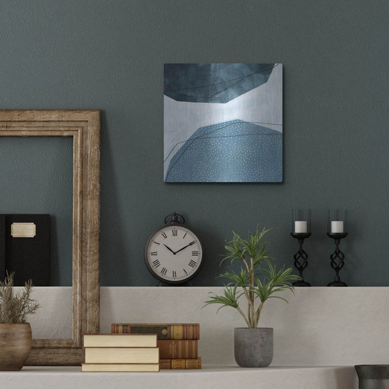  «Adjacent Abstraction 1» par Emma Scarvey, art mural en métal, 12 po x 12 po, H 12 po x l 12 po