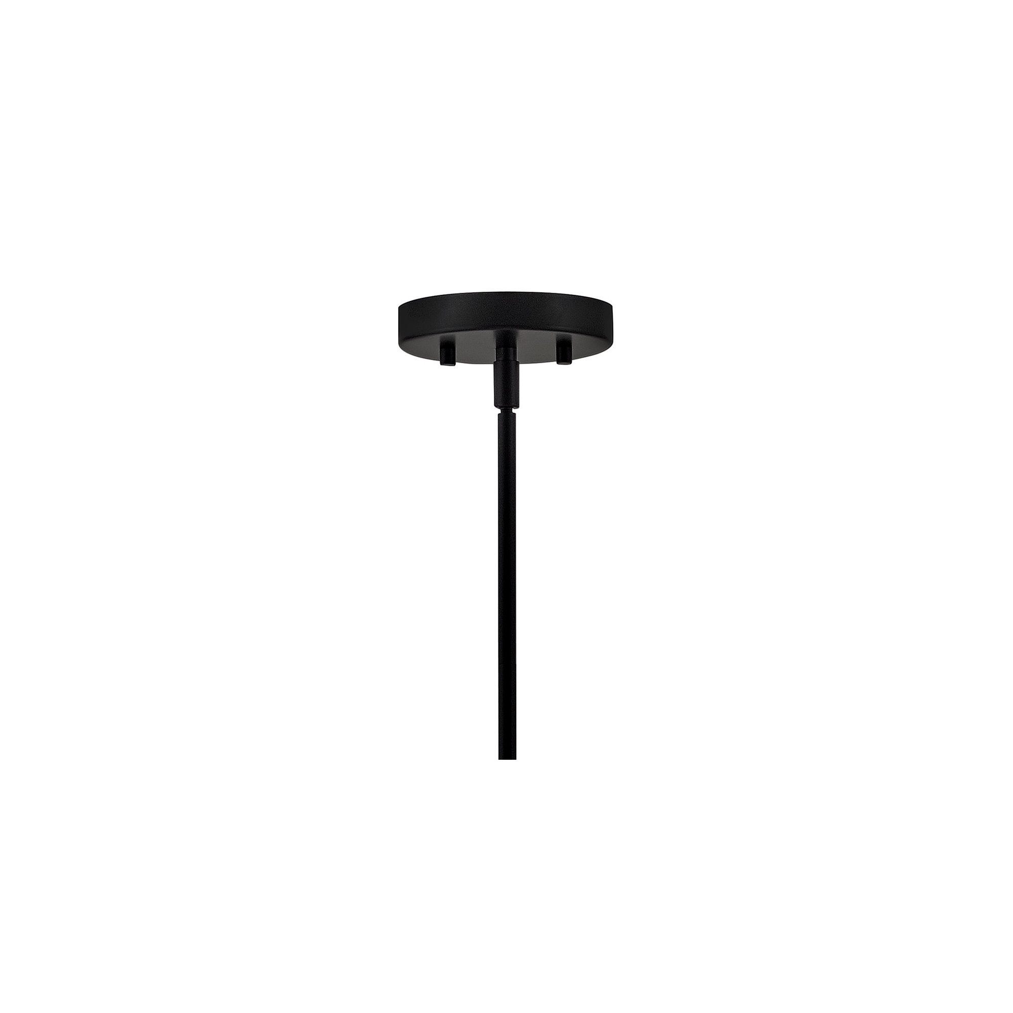 Villa Single Light Steel Dimmable Pendant, Black